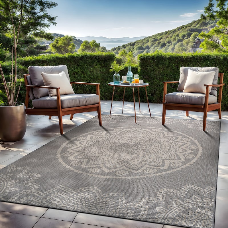 Beverly Rug Waikiki Insignia Modern Indoor Outdoor Rug