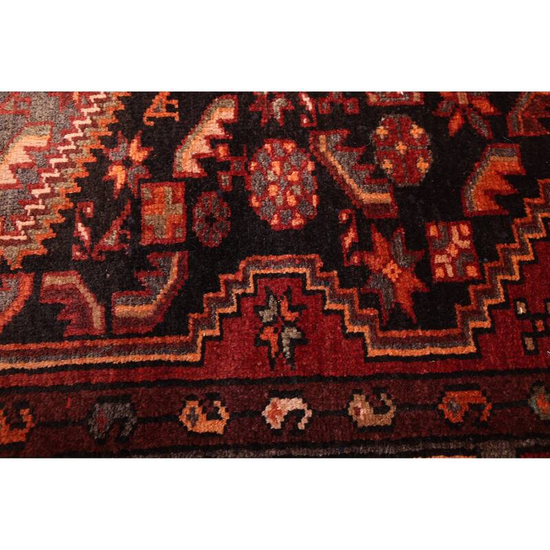ECARPETGALLERY Hand-knotted Andelz Black, Red Wool Rug - 4'0 x 7'3