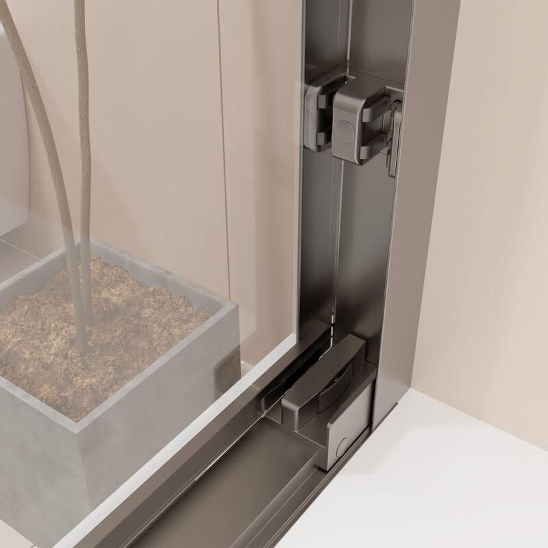 56-60" x 58" Semi-Frameless Double Sliding Tub Door