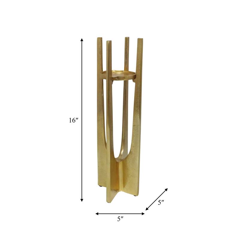 Sagebrook Home Modern Metal Solid Pillar Candle Holder