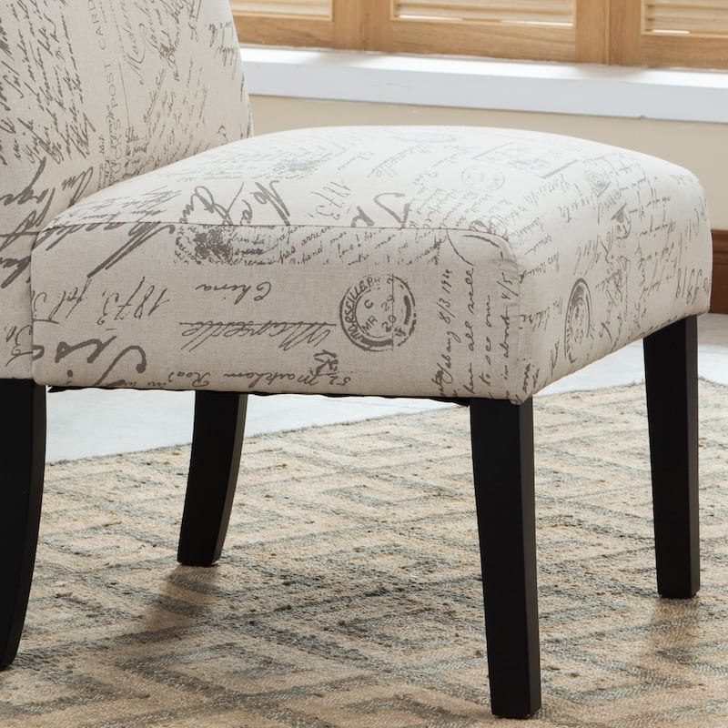 White 25.5" Upholstered Accent Chair
