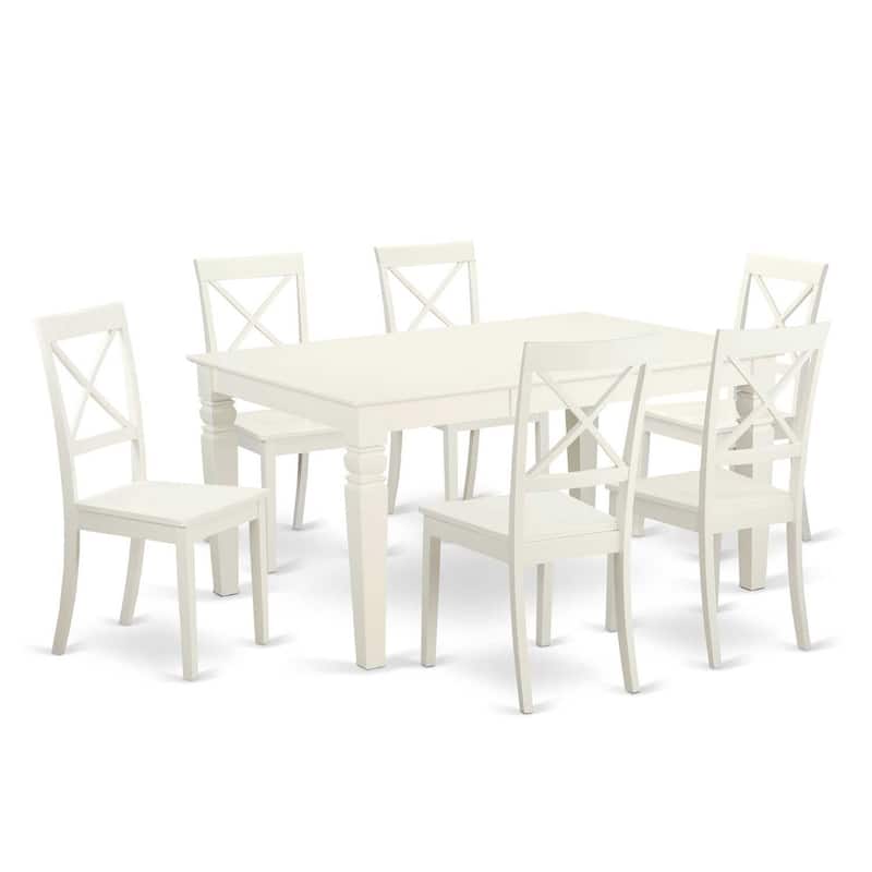 Victorian Dining Set 7 Piece - Vintage Table & 6 Chairs - Classic Wood Finish - Elegant Dining Room Furniture