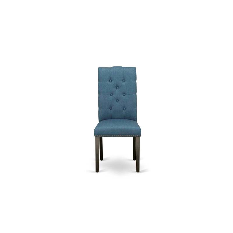 Modern Parsons Dining Chair Set of 2 - Linen Fabric, Elegant Design, Comfortable Support