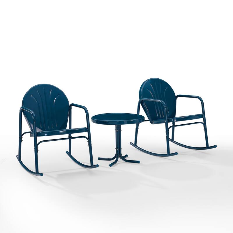 Crosley Griffith 3Pc Outdoor Rocking Chair Set - 79 W x 33.13 D x 32.25 H