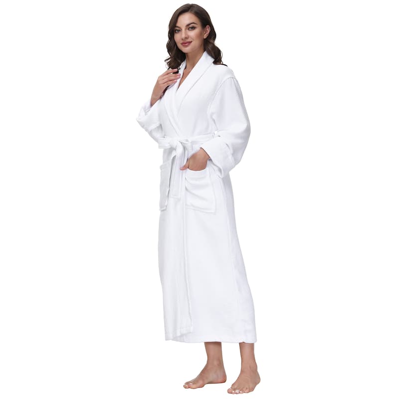 INK+IVY Diamond Waffle 100% Cotton Bathrobe