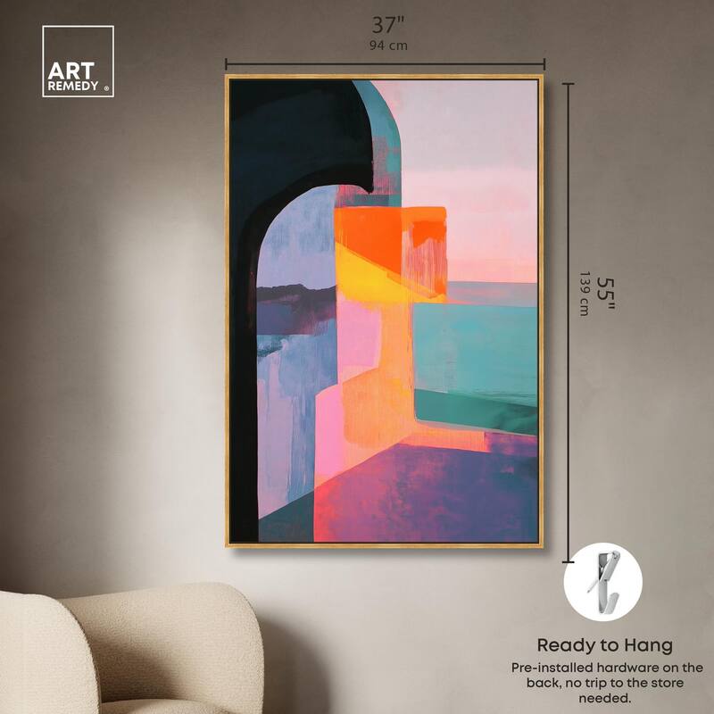 Color Blocks III Canvas by Art Remedy