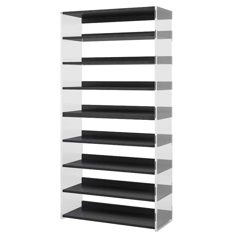 Bookshelf with Wood Shelves, Modern Bookcase, Display Storage Rack for Living Room, Bedroom, Home Office