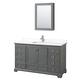 Option Dark Gray / White Quartz Top / Polished Chrome