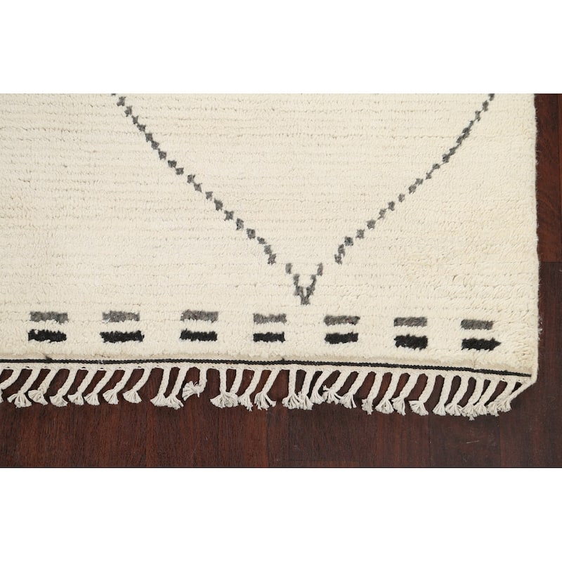 Vegetable Dye Moroccan Berber Oriental Area Rug Handmade Wool Carpet - 5'9" x 9'3"