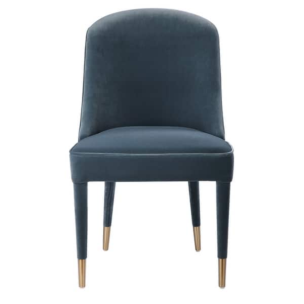 slide 2 of 3, Uttermost Brie Armless Chair (Set of 2) Blue