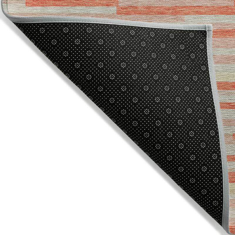 Machine Washable Indoor/ Outdoor Chantille Stripes Modern Rug