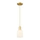 preview thumbnail 44 of 82, Innovations Lighting Downtown Urban - Bridal Veil - 1 Light 5" Cord Hung Mini Pendant Gloss White/Satin Gold