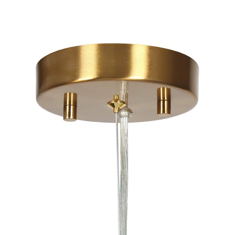 Modern Farmhouse Black Gold 1-Light Pendant Light Dome Island Lights for Dining Room