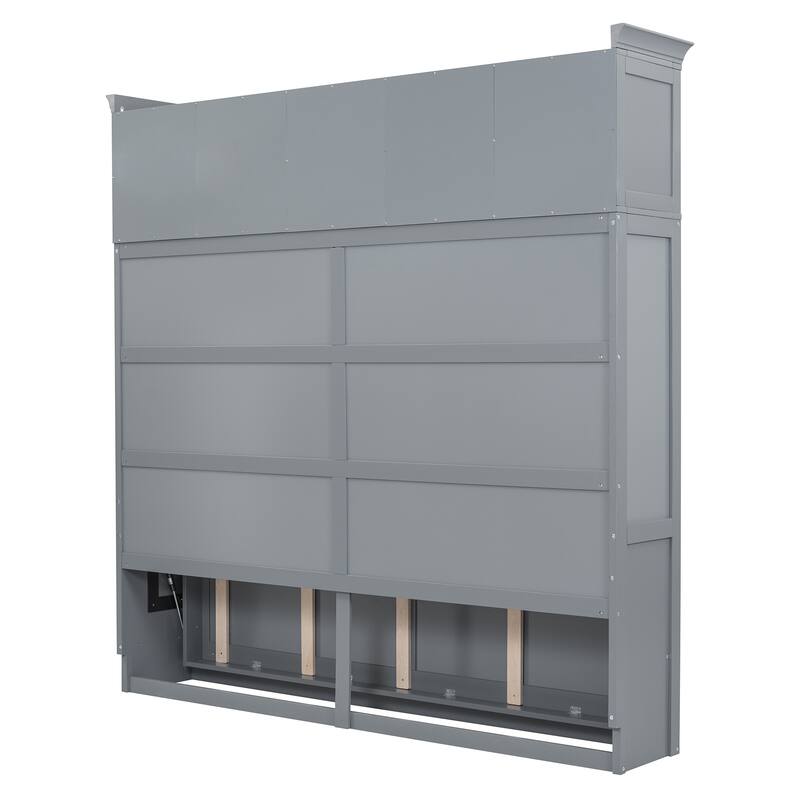 Roomfitters Wall Murphy Bed with Overhead Storage Cabinets