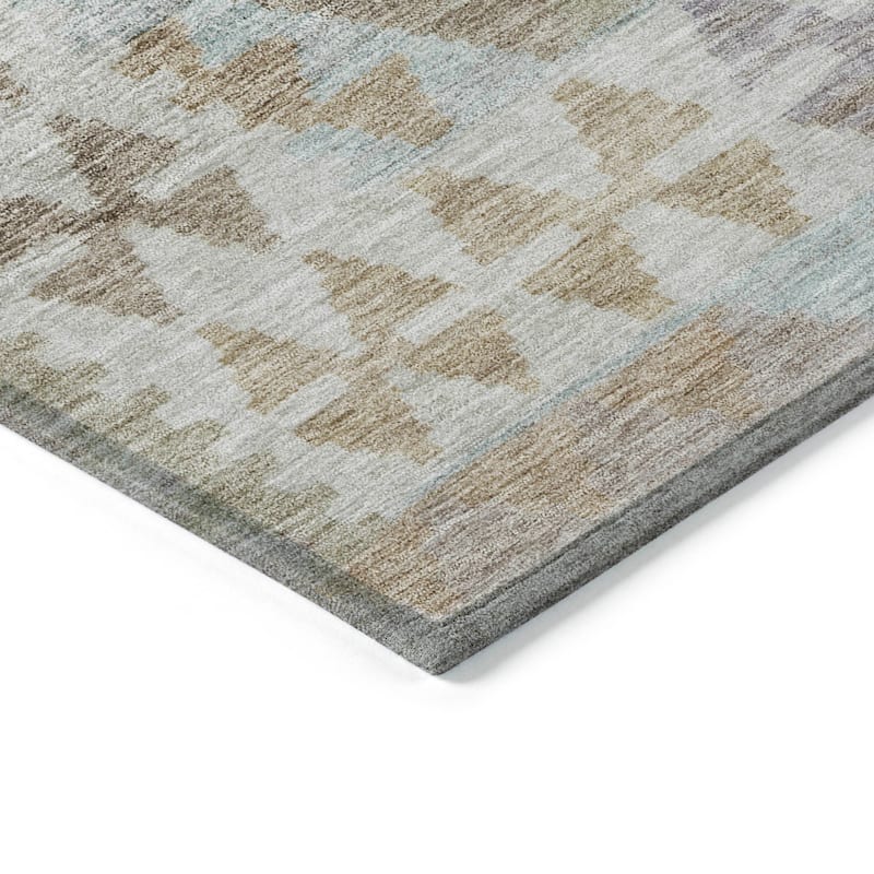 Machine Washable Indoor/ Outdoor Boho Global Chantille Rug
