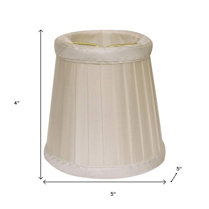 HomeRoots Slate Gray Silk Empire Lamp Shade - 5