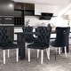 preview thumbnail 25 of 99, High-end Tufted Velvet Upholstered Nailhead Dining Chair Set of 6 Set of 2 - Black Sliver