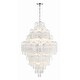 preview thumbnail 1 of 7, Addis 20 Light Polished Chrome Chandelier - 30.5"W x 49.5"H x 30.5"D