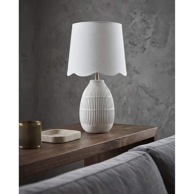 Livabliss Soleny Traditional Accent Table Lamp - White
