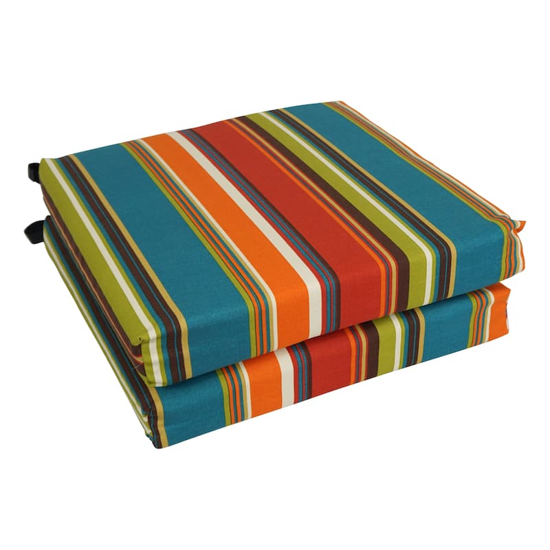 20-inch by 19-inch Indoor/Outdoor Chair Cushions (Set of 2) - 20 x 19 - Westport Teal