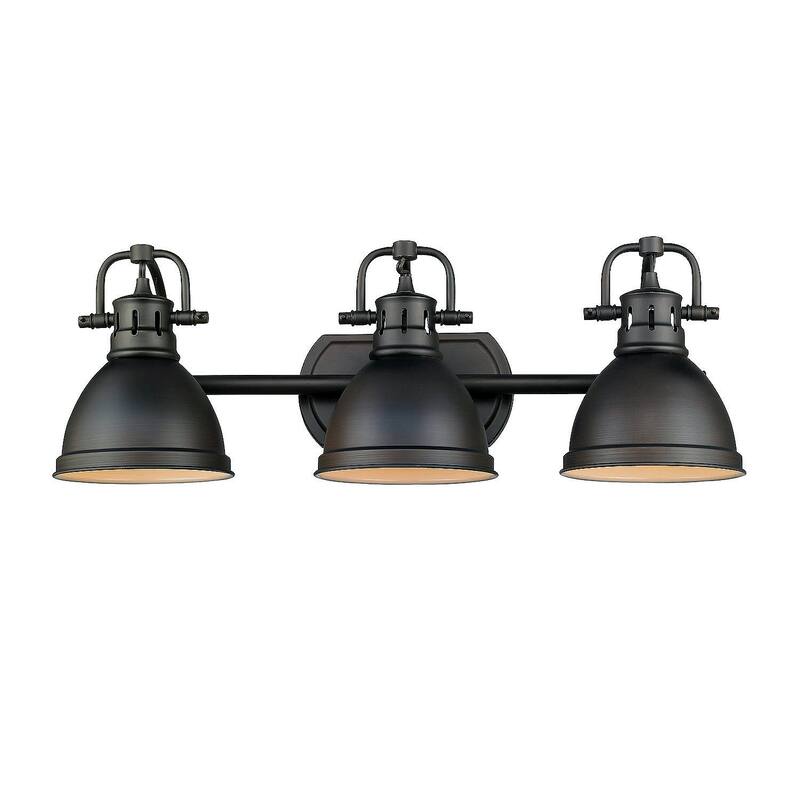 Golden Lighting Duncan 3 Light 25" Wide Bathroom Vanity Light - Rubbed Bronze