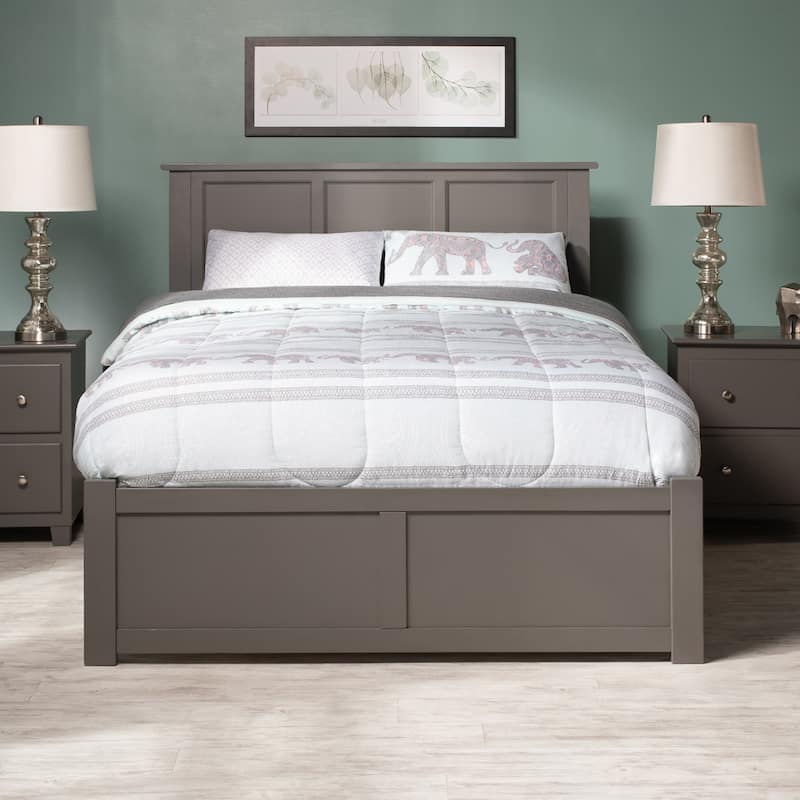 AFI Madison Platform Bed with Footboard & Twin XL Trundle
