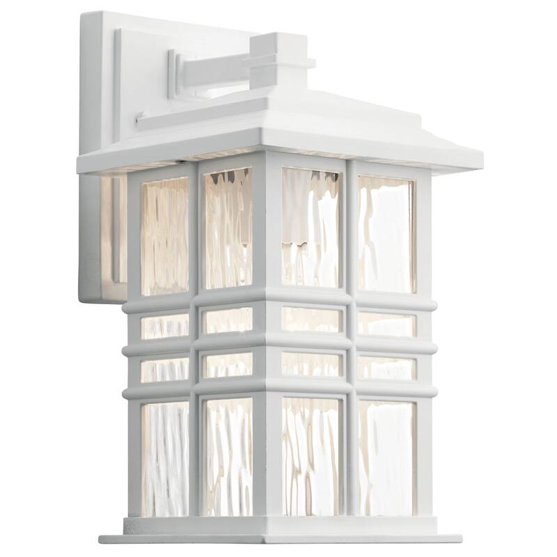 Kichler Beacon Square Single Light 12" Tall Outdoor Wall Sconce - White