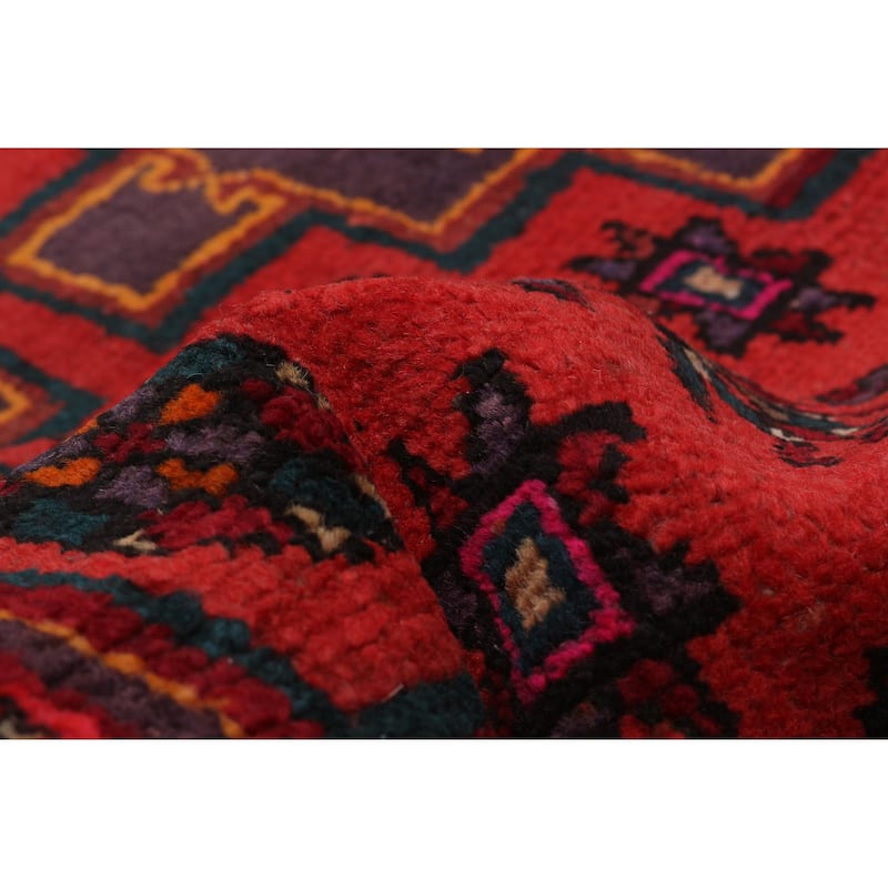 ECARPETGALLERY Hand-knotted Andelz Red Wool Rug - 3'7 x 9'3