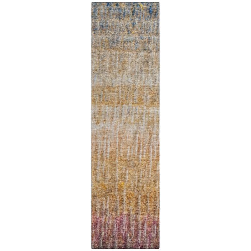 Machine Washable Indoor/ Outdoor Contemporary Ombre Chantille Rug