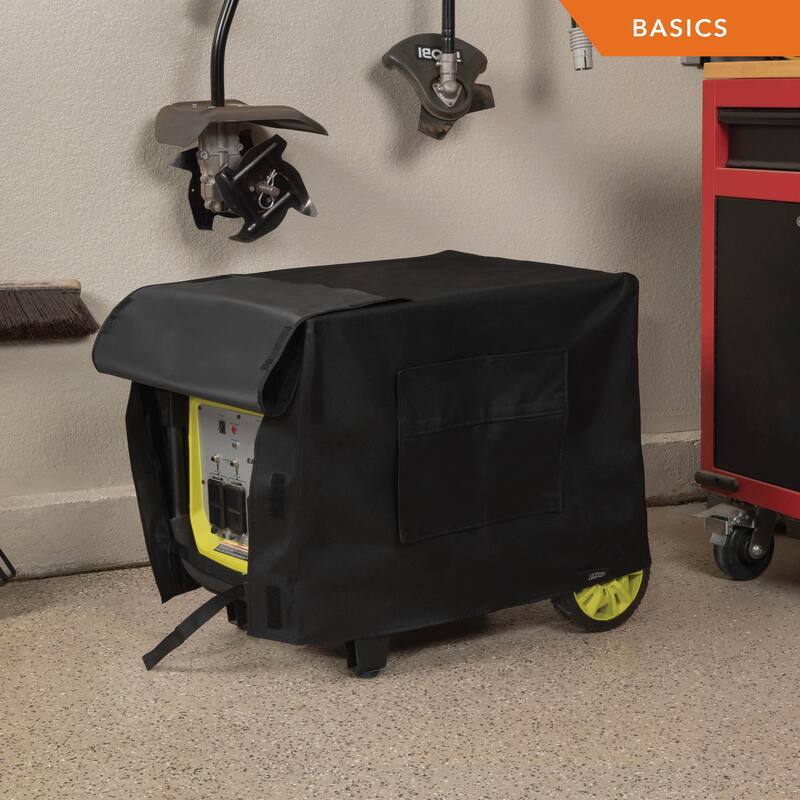 Modern Leisure Basics Outdoor Generator Cover, 38 in. L x 28 in. W x 30 in. H, Black - 38" x 28" x 30"