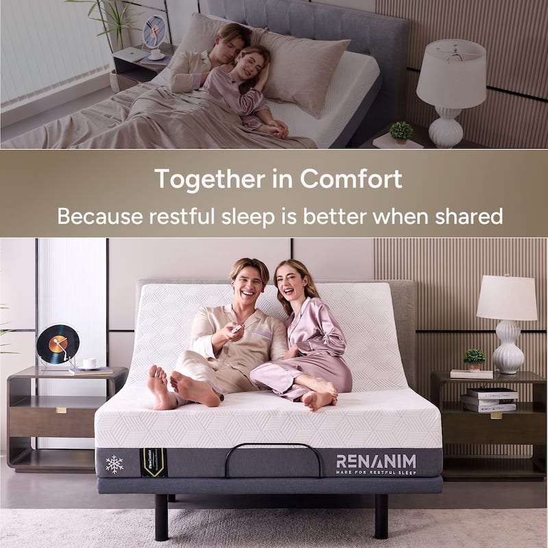 Renanim Hybrid Foam Mattress-in-a-Box, Cooler Sleep, Breathable, Supportive, Pressure Relief