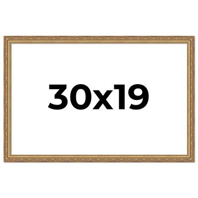 30x19 Frame Red Solid Wood Picture Frame Width 1.75 Inches | Interior Frame Depth 1 13/16 Inches