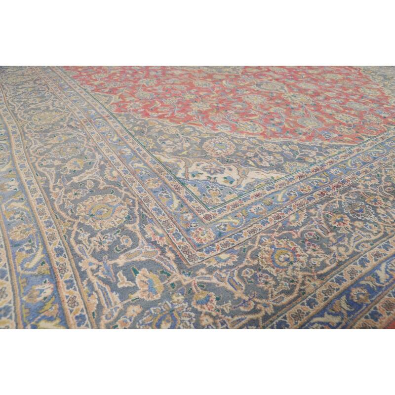 Traditional Pink Tabriz Persian Area Rug Handmade Wool Carpet - 9'6"x 12'6"