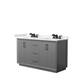 Option Dark Gray, Black Trim, White Quartz Top