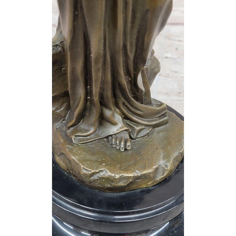 Greek Bronze Marble Art Goddess Wisdom Athena Statue Sculpture Mythology Figure