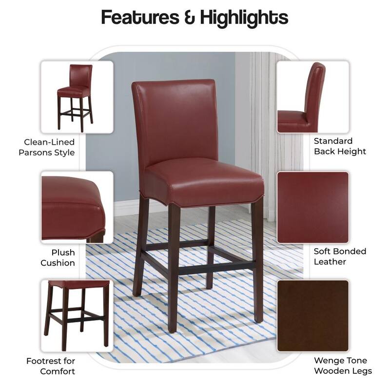 NPD Furniture Milton Bonded Leather Counter Stool