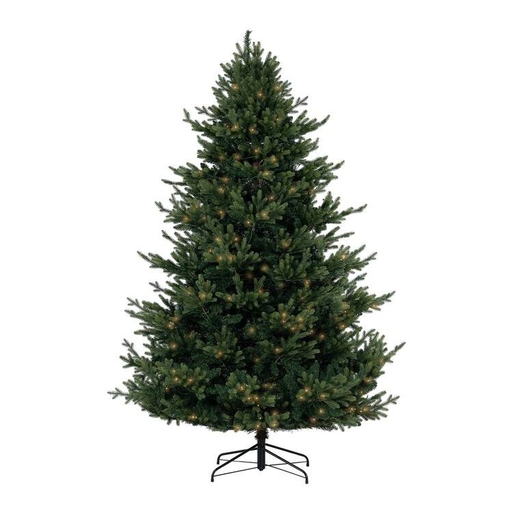 Kinsley Prelit Aritificial Christmas Tree, Realistic Traditional Christmas Tree with Lights