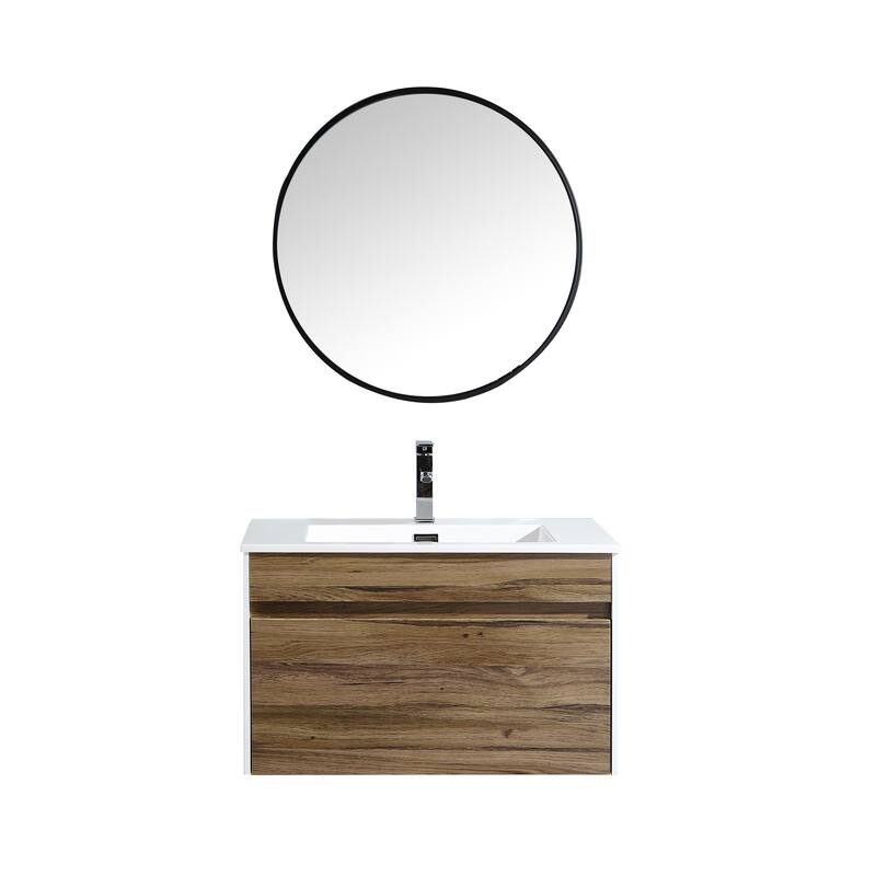 The Ivy Collection 30 Inch Floating Modern Bathroom Vanity