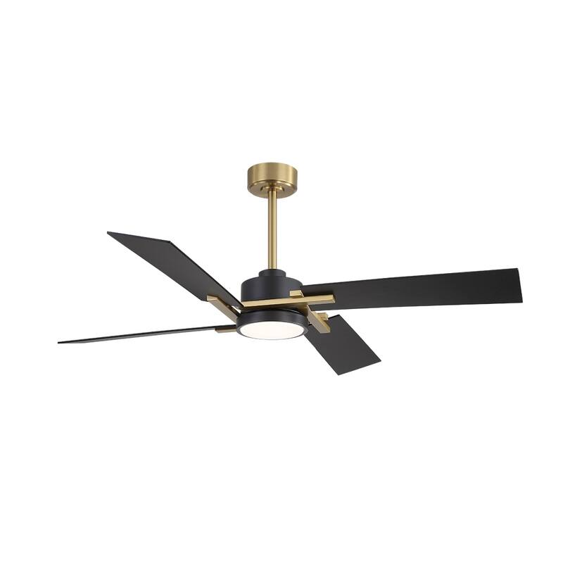 MLiAN 56 In./ 72 In. 4 Plywood Blades Indoor LED Light Ceiling Fan with Remote...