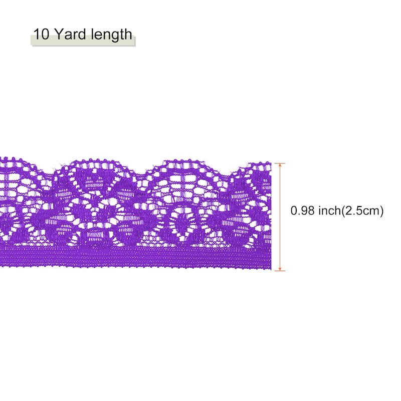 Lace Trim Lace Ribbon for Clothes Fabric Wedding Decoration Gift Wrap - Purple