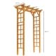 preview thumbnail 14 of 19, Outsunny 7' Wood Steel Outdoor Garden Arched Trellis Arbor with Natural Fir Wood & Side Panel for Climbing Vines