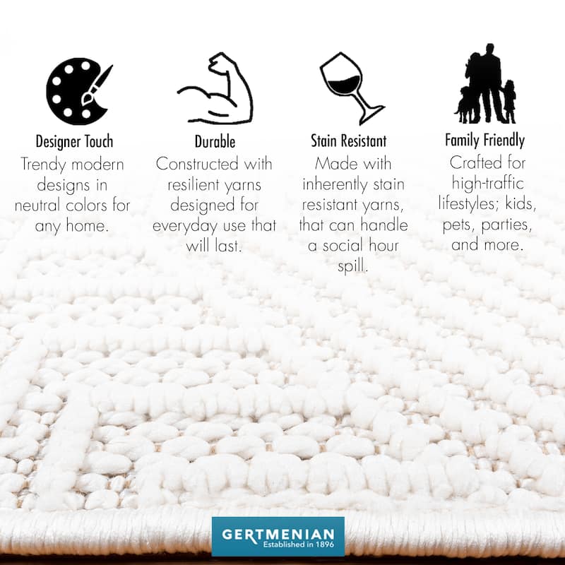 Gertmenian Malini Polypropylene Modern Abstract High-Low Area Rug Collection