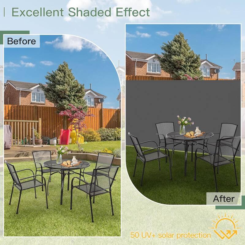 AECOJOY Retractable Side Awning Outdoor Privacy Screen