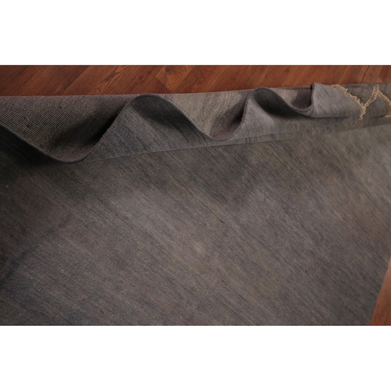 Gray Modern Gabbeh Oriental Area Rug Handmade Dining Room Wool Carpet - 5'8" x 7'11"