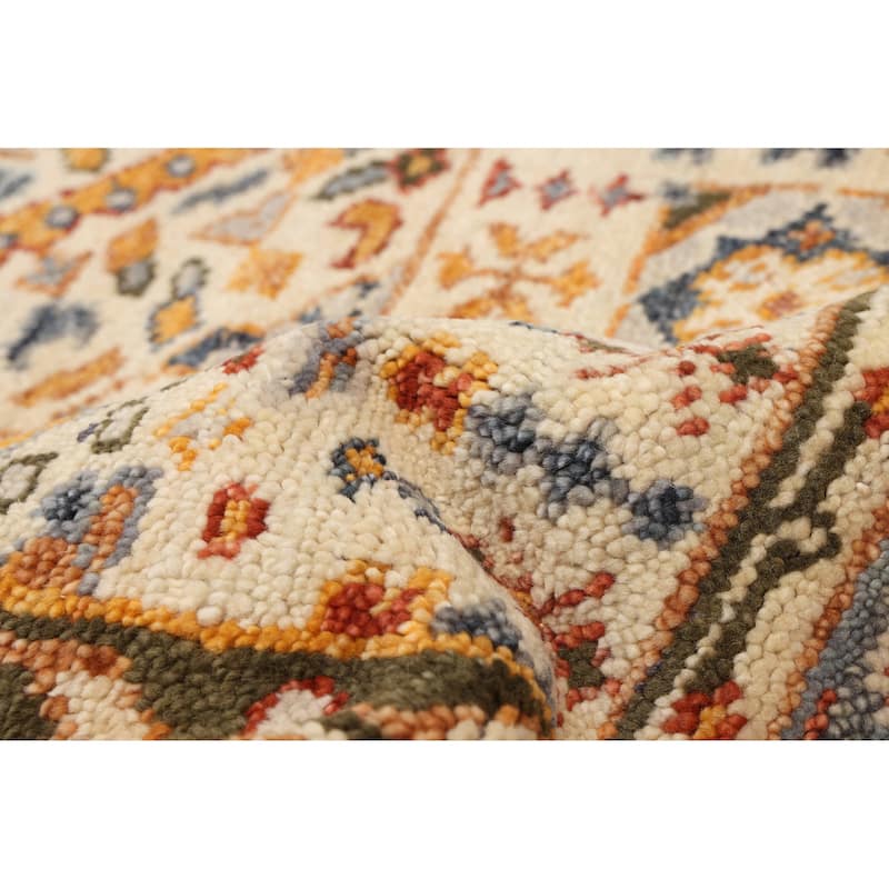 ECARPETGALLERY Hand-knotted Mamluk Ivory Wool Rug - 8'0 x 10'2