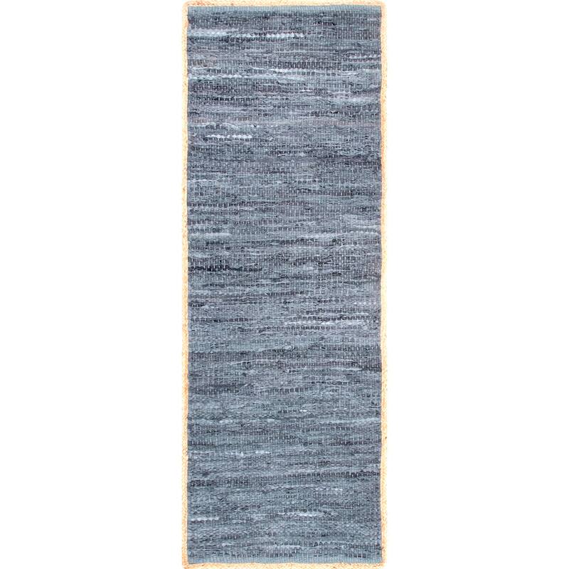Nuloom Sabby Hand Woven Leather Flatweave Area Rug