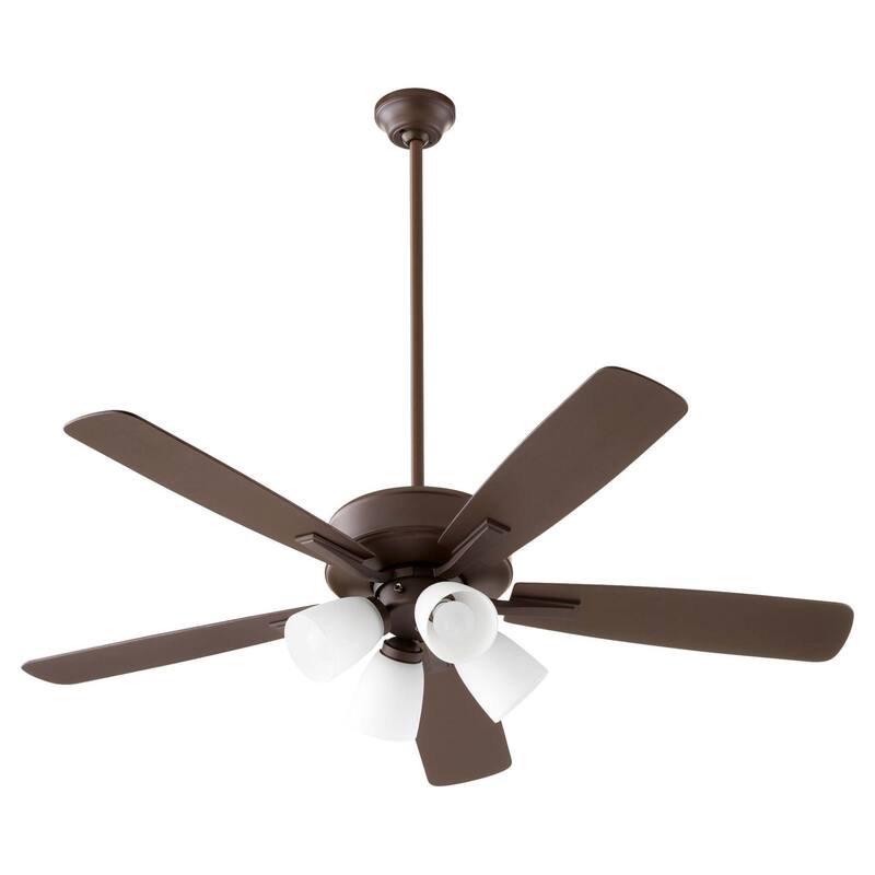Quorum International 4525-4 Ovation 52" 5 Blade Indoor LED Ceiling Fan - Oiled Bronze
