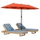 preview thumbnail 5 of 58, Gymax 13 FT Double-sided Patio Umbrella Outdoor Large Twin Size Orange