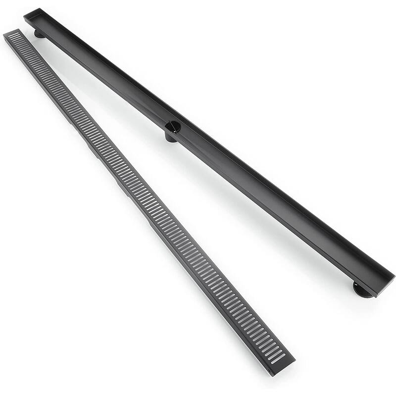 BOANN 304 Stainless Steel Rectangular Linear Shower Floor Drain in Gold