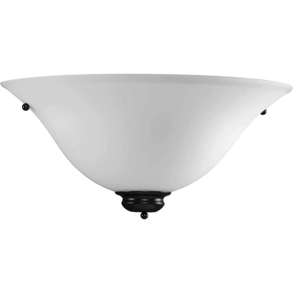 One-Light Modern Farmhouse Matte Black Etched Opal Glass Wall Sconce - 15.375 in x 7.5 in x 7 in